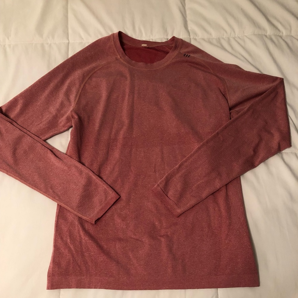Red men’s lululemon long sleeve